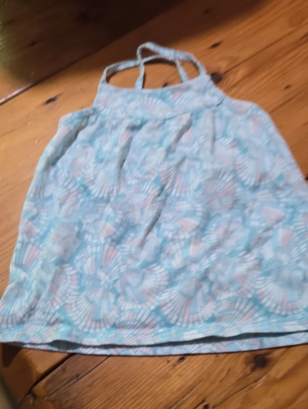 Osh Kosh Sz 4t Light Blue & Pink Summer Halter Top